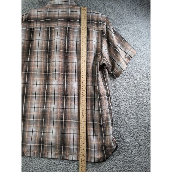 Royal Robbins Shirt Mens XL Button Up Short Sleeve Plaid Poly Modal Contemporary - Picture 7 of 13
